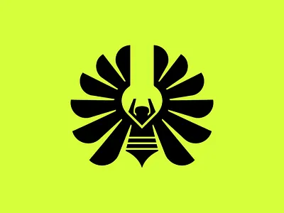 bee majestic logo animal logo bee bee logo branding design graphic design illustration logo logo sale vector visual wasp wasp logo