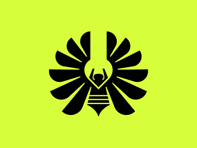 bee majestic logo animal logo bee bee logo branding design graphic design illustration logo logo sale vector visual wasp wasp logo