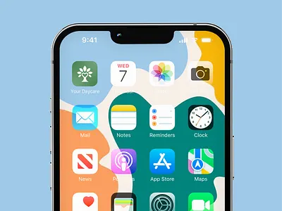 Daycare App Icon – Minimal Tree & Heart Logo on iOS app brand design brand identity brand identity design branding children daycare design education heart illustration iphone logo logo design logo designer minimal school tree