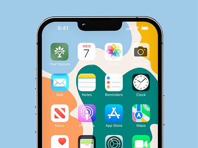 Daycare App Icon – Minimal Tree & Heart Logo on iOS app brand design brand identity brand identity design branding children daycare design education heart illustration iphone logo logo design logo designer minimal school tree