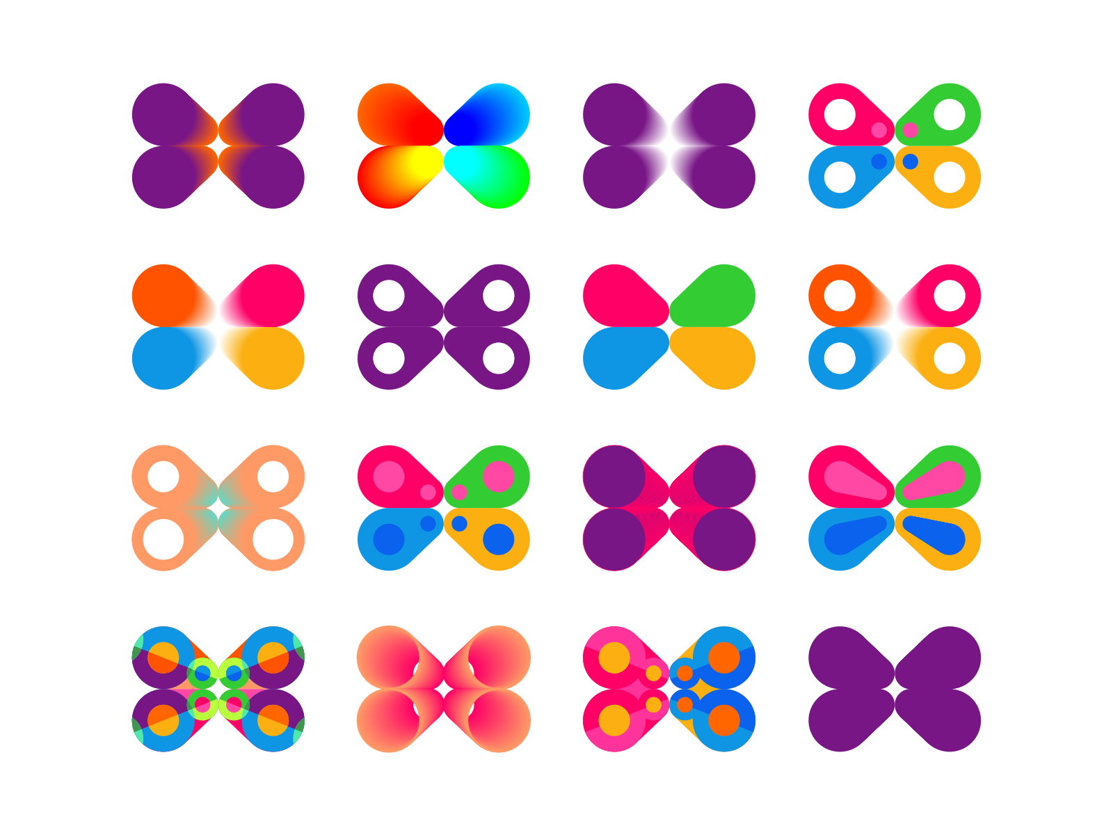 Butterfly + B, dynamic logo design for electronic music festival b branding butterfly clubbing colorful logo corporate identity dynamic logo edm electro electronic music event identity design letter mark monogram logo logo design music music festival nature party records label