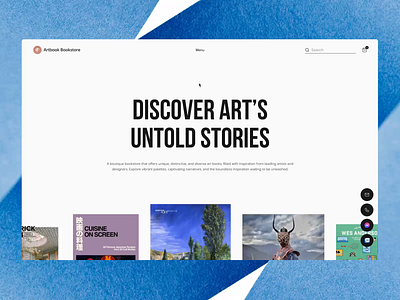 Artbook Bookstore- Menu books illustration menu ui uiux ux websitedesign