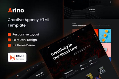 Arino - Creative Agency Template development ui user interface ux web web development website
