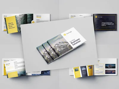 Modern Landscape Brochure – Business Profile Design background branding brochure business cover design illustration layout magaazine poster presentation template trend ui unique