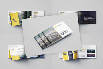 Modern Landscape Brochure – Business Profile Design background branding brochure business cover design illustration layout magaazine poster presentation template trend ui unique