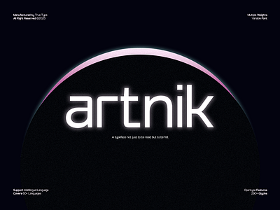 TRT Artnik – Modern Geometric Sans Serif Typeface branding clean design digital era font display font elegant font font family futuristic typeface illustration logo variable font visual identity