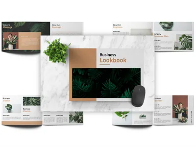 Earthy Business Lookbook – Nature-Inspired Brochure Design background branding brochure business cover design illustration layout lookbook magazine presentation template