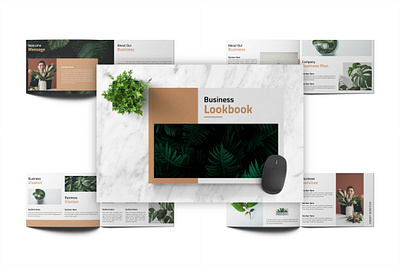 Earthy Business Lookbook – Nature-Inspired Brochure Design background branding brochure business cover design illustration layout lookbook magazine presentation template