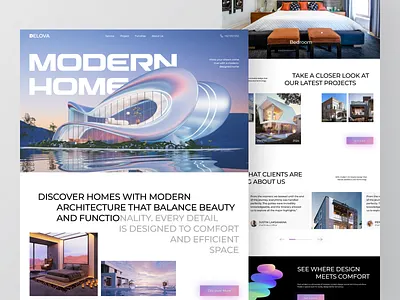Delova - Real Estate Web Design building clean design house interior landing page minimalist modern modern home property property management real estate real estate agency realtor ui ui design uiux web design website