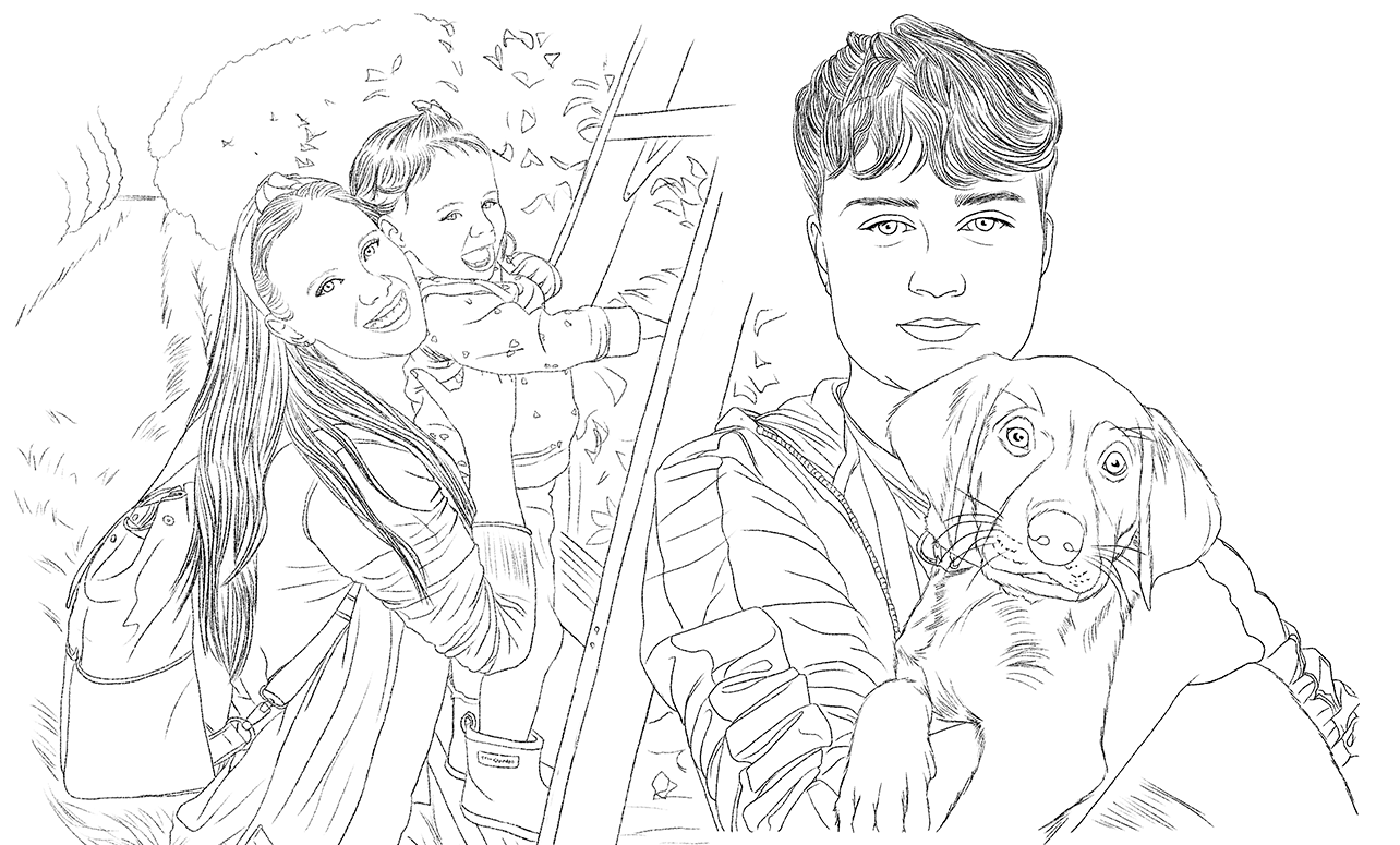 Drawn Portraits bangueromanga characterdesign conceptart digitalart digitalillustration drawing gifts illustration ink lineart pencil portraits sketch