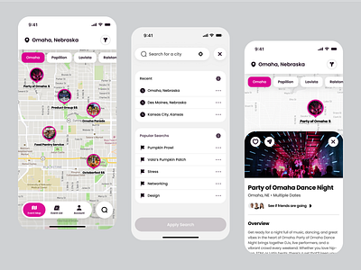 Community Events Map Animation animation map ui