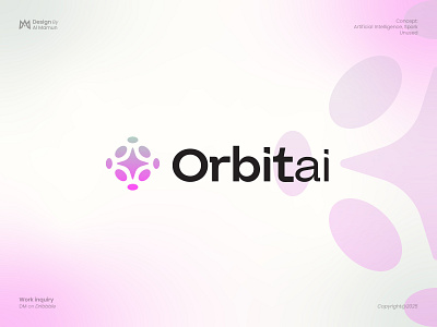 Orbitai - Spark/Star, Artificial Intelligence Logo Design ai artificial intelligence automation bot brain branding chat gpt logo logo design logo designer logo icon logo mark modern logo orbit orbitai software spark star tech technology