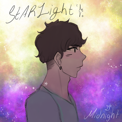 Starlight Midnight: From the Brand Kawaii Always anime art artist brand design branding cartoon colorful design digital art drawing dreaming dreams graphic design illustration logo painting person sky starts universe