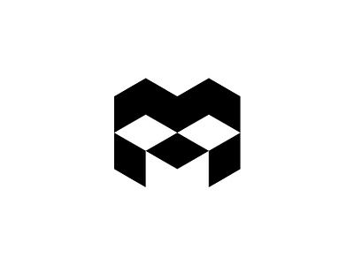 M + box logo box brand branding delivery design geometric icon identity letter m lettermark logo logo design m m logo minimal modern negative space package symbol