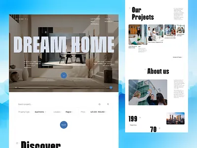 DR Home Ltd. – Elegant Real Estate Web UI Design housing portal design