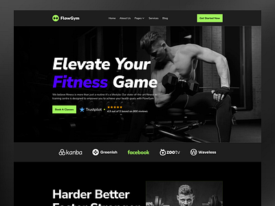 Fitness Website Design adaptive fitness branding coach dark mode hero section development fitness club fitness platform design fitness tracker fitness website design framer gym landing page design health website healthy lifestyle motion graphics personal trainer training program ui web design webflow yoga