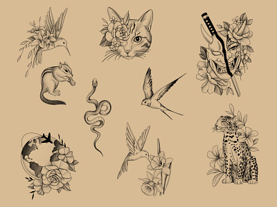 Tattoo scetches #2 design graphic design illustration scetch