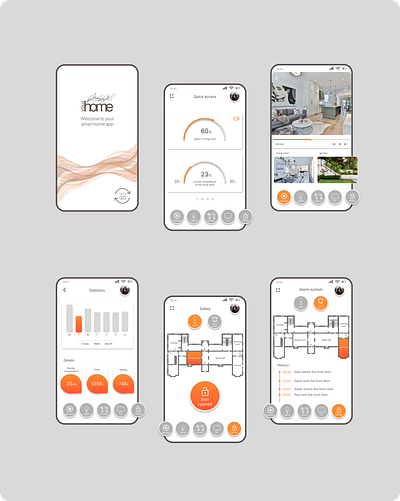 Smart home app design animation design graphic design illustration ui vector