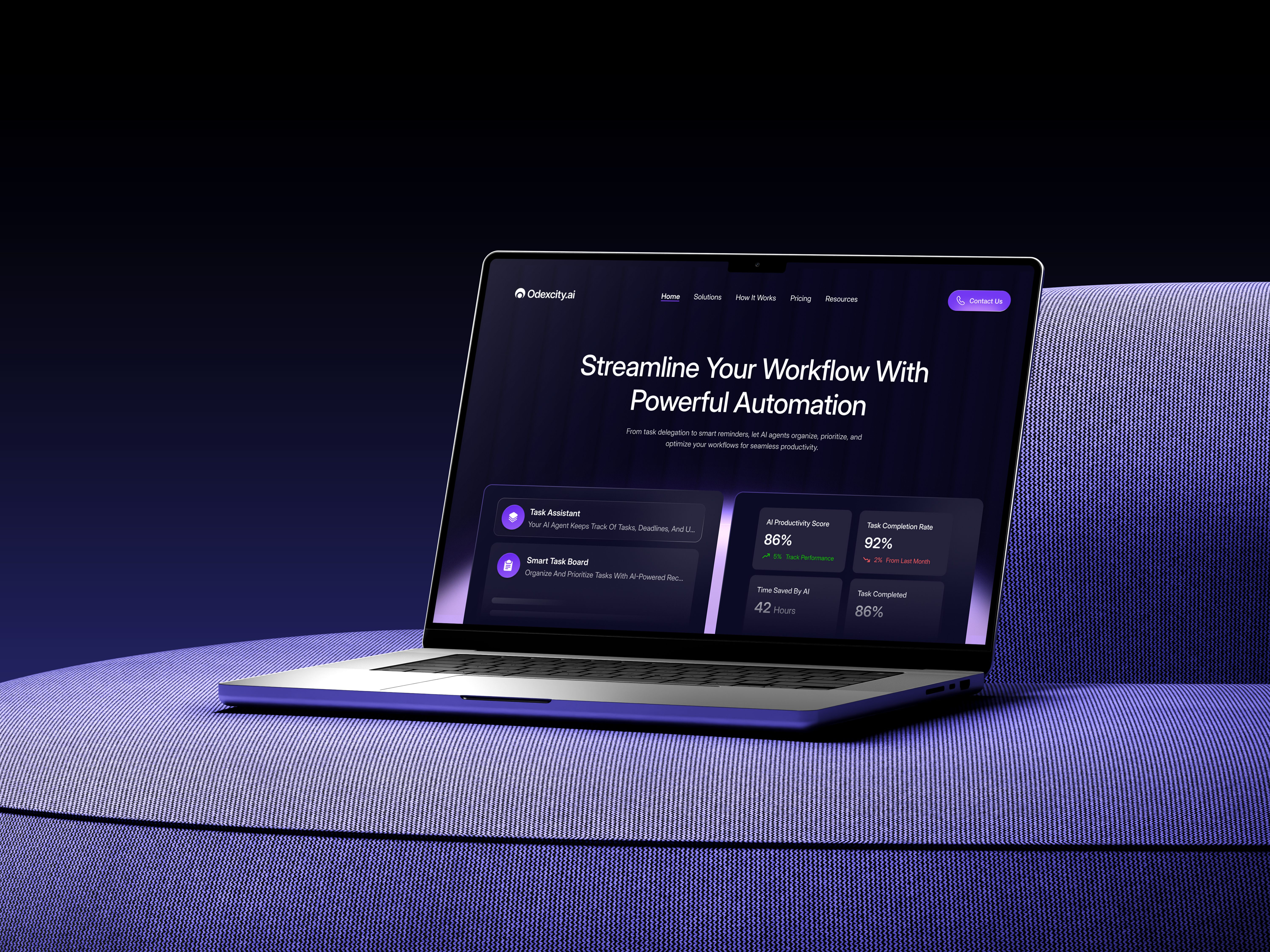 Odexcity- AI Software Website UI/UX Design ai agent website ai automation tool ai website automation website ecommerce website figma to website figma website modern website design office website premium website design saas business saas product saas website design shopify website task ai website task management site task management tool task management website webflow website website mockup