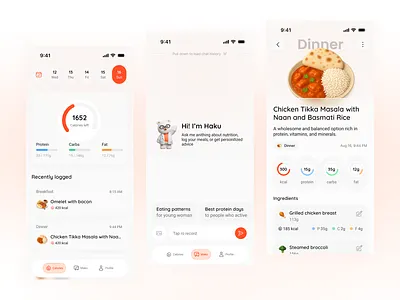 AI-Powered Self-Care Assistant ai animation app application assistent avatar clean design illustration motion graphics simple design ui ux wellness