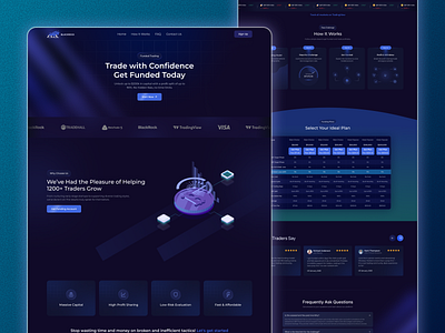 Modern Trading Funding Website Design banking crypto design crypto website landing page mordan website trading website ui ux web3 ux