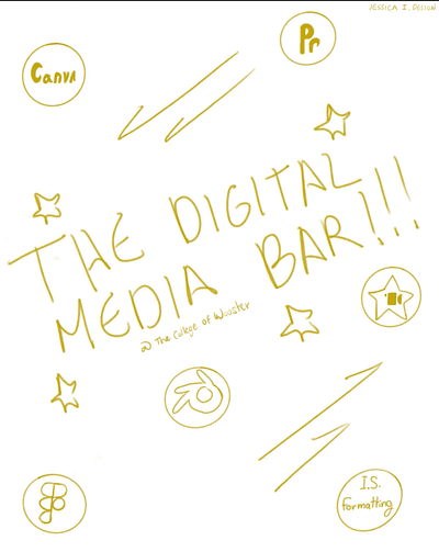 Animations to promote the Digital Media Bar! animatic animation animations brand design branddesign branding clean colorful content design educational technology graphic design illustration logo mascot original character promotional social media posts technology