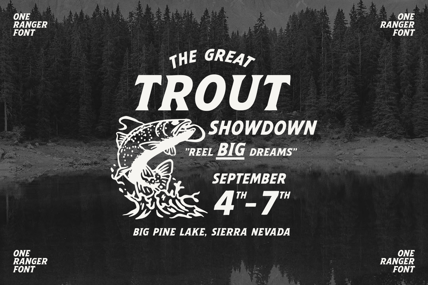 One Ranger Font branding font hand drawn font outdoor font vintage font western font