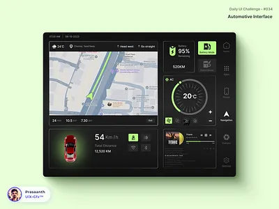 #DailyUI #034 - Automotive Interface design ui ux ux ui design
