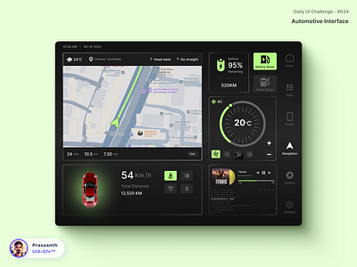#DailyUI #034 - Automotive Interface design ui ux ux ui design