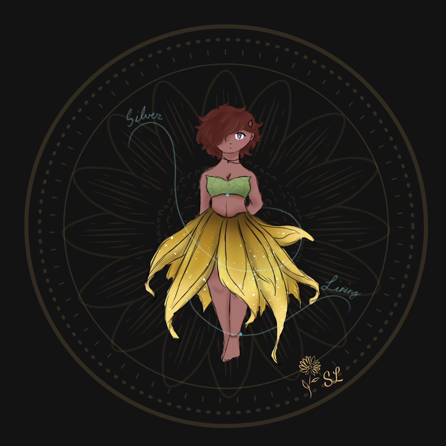 Giver of Hope: Looking Towards the Silver Lining branddesign branding clean colorful design digital art graphic design hope illustration joy logo original character painting poetic poetry social media sunflower