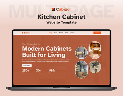 Cabixor – One Page Kitchen Cabinet Elementor Template bootstrap cabixor css3 design designtocodes elementor elementor template illustration interior kitchen kitchen cabinets kitchen design one page personal portfolio remodel remodeling
