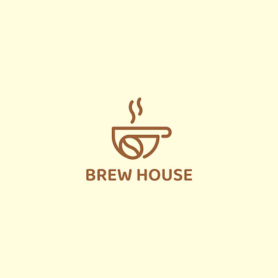 Minimal Line Art Logo with Coffee Cup & Bean Icon brand identity branding design design logo flat graphic design icon illustration logo logo design logos logotype minimal minimalist modern modern logo timeless ui unique