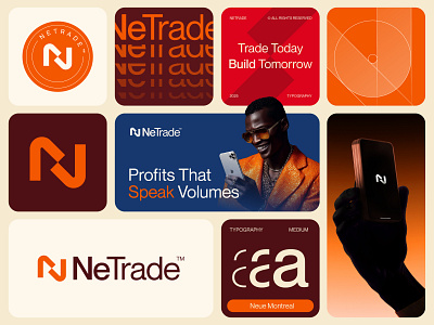 NeTrade™ - Logo & Brand Identity Design For a Trading Platform blockchain logo brand book brand guidelines brand style guide branding creative logo design finance finance logo forex growing growth investment logo minimal branding minimal logo modern logo stocks trading logo visual identity