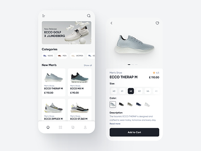 Shoe Store App app design design designer landing page mobile app ui ui design ux ux design web webdesign website
