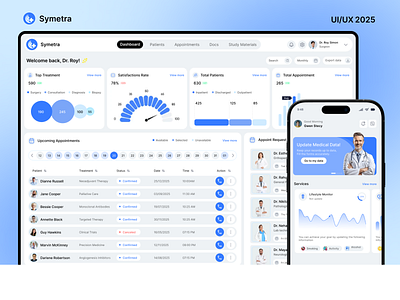 Healthcare Saas Dashboard / Health App UI/UX Design...... appdesign clinicmanagement dashboard dashboarddesign datavisualization doctordashboard futuredesign healthcareapp healthcaredashboard healthcareui healthtech medicalapp medicalui minimaldesign patientmanagement uiux ux2025 uxdesign webdashboard