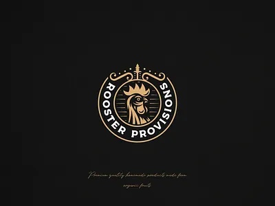 Rooster Logo badge badge logo branding clean graphic design logo logo design luxorious luxury modern vintage retro rooster vintage