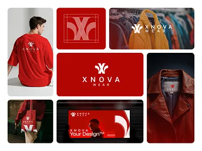 Modern brand identity design for XNOVA WEAR branddesign brandidentity branding creativebranding fashionlogo graphic design logo logodesign sm technology