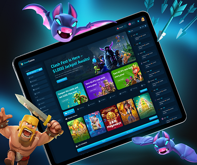 Casino Design betting casino app casino design casino games casino platform design casino ui crypto casino dark theme dashboard gambling gambling design game design gamification gaming ui jackpot mobile app online casino slot machine social casino web design
