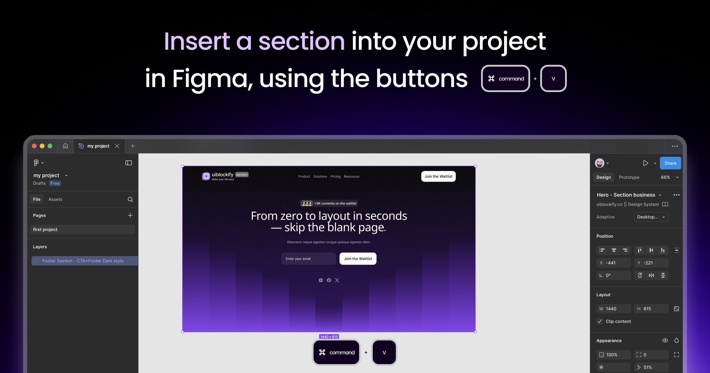 Component edited adaptive block dashboard edit figma interface header hero hero sections interface producthunt resize users