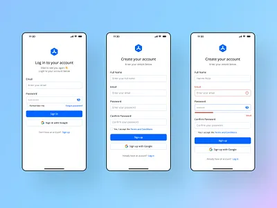 Login & Sign Up UI login login screen mobile app signup signup screen ui design ux design