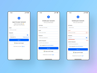 Login & Sign Up UI login login screen mobile app signup signup screen ui design ux design