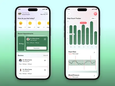 Medical Mobile App clinic doctor health hospital interaction design medical medical app medicine mobile app mobile design
