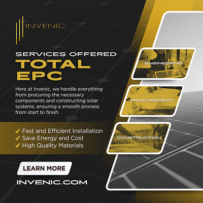 Solar Panel EPC Social Media Post graphic design