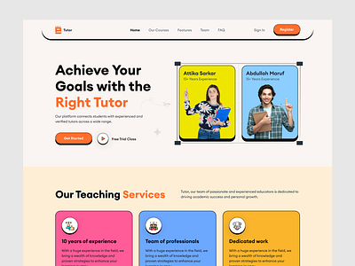 Online Course Landing Page course couse landing page creative design e learning e learning website education education landing page education website landing page learning learning landing page learning website modern website teaching website web design website ui