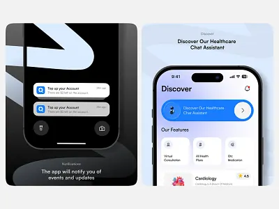 Quro - Health Care Mobile App cleanui discover ehealth healthapp healthcareapp iosapp medicalapp minimaldesign mobile app mobileappdesign patientcare telemedicine uidesign