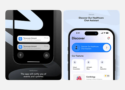 Quro - Health Care Mobile App cleanui discover ehealth healthapp healthcareapp iosapp medicalapp minimaldesign mobile app mobileappdesign patientcare telemedicine uidesign