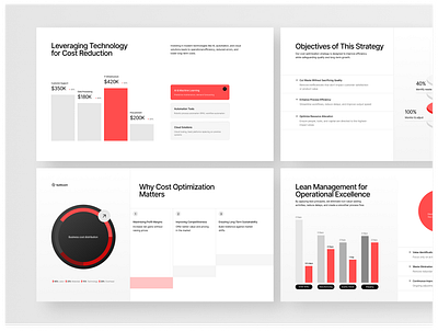 Pitch Deck - Cost Optimization Strategy Efficiency & Savings analytics business chart data design diagram governance graphic design innovation matrix optimization performance pitch deck presentation roadmap slide strategy template