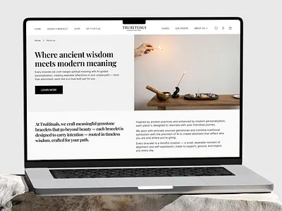 Custom Design Bracelets E-Commerce ai ai recommendation design bracelets e commerce gemstone rithuals shop ui ux ux ui website