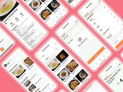 Recipe App Redesign app design minimal design mobile app ui ux