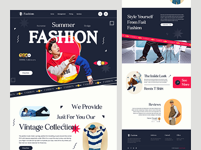 Fashion E-commerce Landing page branding clothing design ecommerce falconthought fashion fashion design gallery glamour landing page online shop shopping summer ui ux web web design webdesign website website design